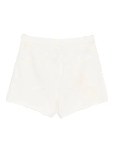 Frame High-waisted Denim Shorts In White