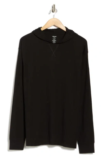 Abound Waffle Knit Thermal Hoodie In Black