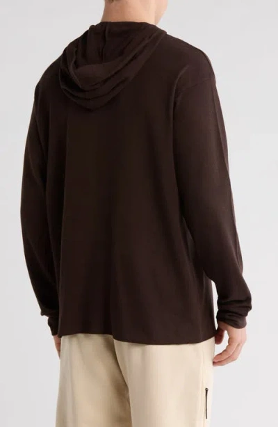 Abound Waffle Knit Thermal Hoodie In Brown