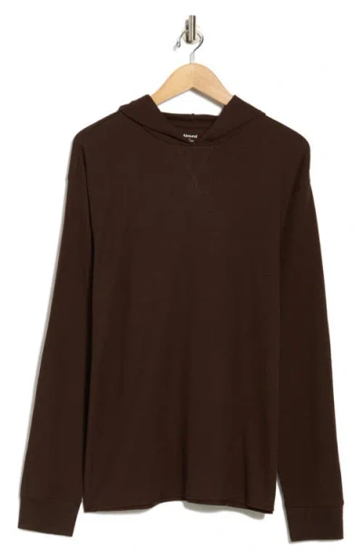 Abound Waffle Knit Thermal Hoodie In Brown