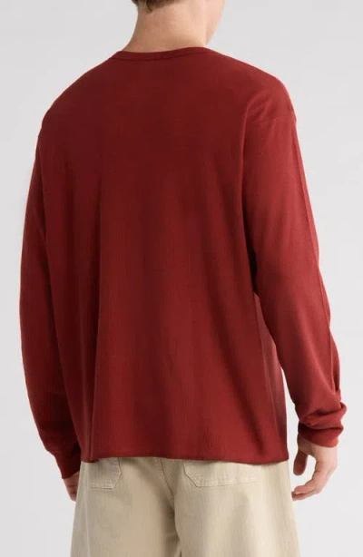 Abound Oversize Crewneck Thermal Top In Red
