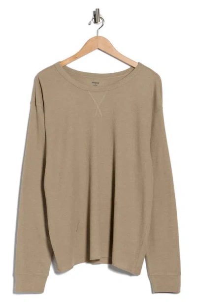 Abound Oversize Crewneck Thermal Top In Neutral
