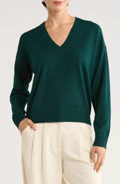 Nordstrom Rack V-neck Pullover Sweater In Green