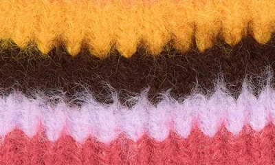 Steve Madden Overbrushed Striped Beanie In Multi