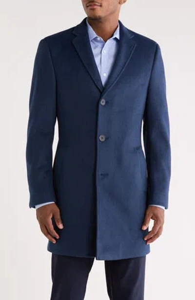 Nordstrom Rack Silk Top Coat In Blue