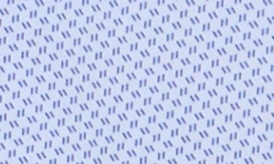 Construct Micro Geometric Print Stretch Button-up Shirt In Blue