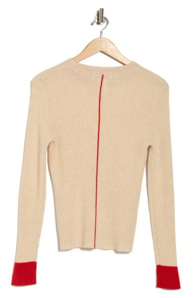 Magaschoni Cashmere Rib Sweater In Neutral