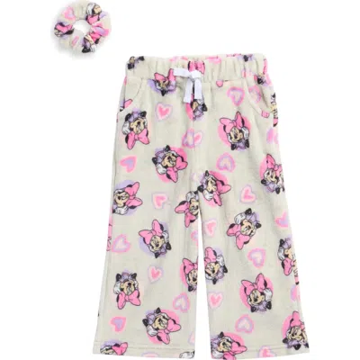 Children's Apparel Network Kids' Disney Minnie Mouse Lounge Pants & Scrunchie In White