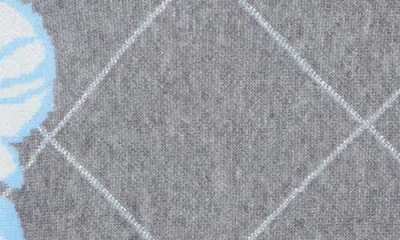 Joseph A Floral Diamond Jacquard Sweater In Gray