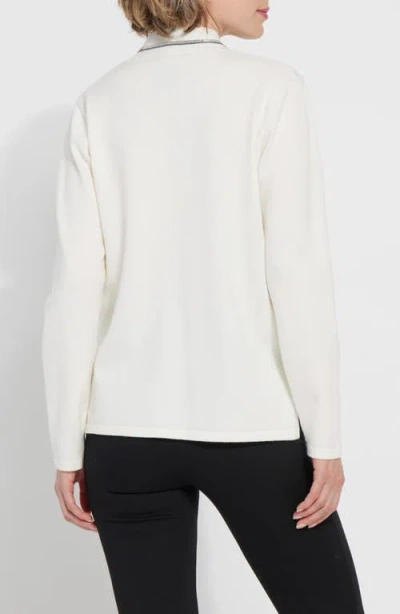 Lyssé Lysse Noelle Embellished Sweater In White