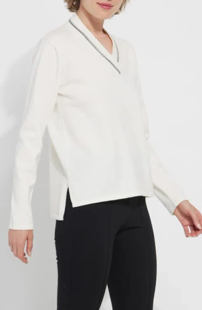 Lyssé Lysse Noelle Embellished Sweater In White