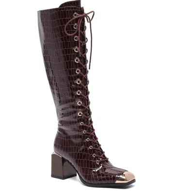 Ninety Union Fuji Cap Toe Boot In Burgundy