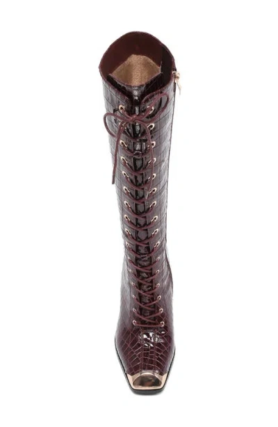 Ninety Union Fuji Cap Toe Boot In Burgundy