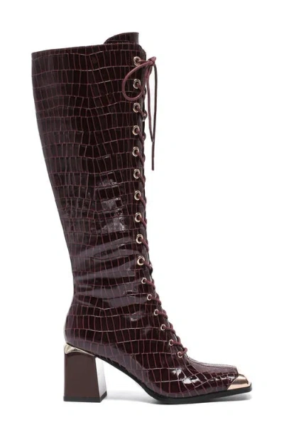 Ninety Union Fuji Cap Toe Boot In Burgundy