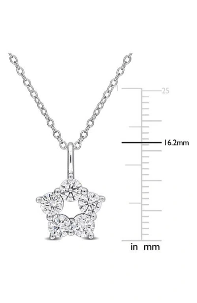 Created Forever 1ct Tw Lab Grown Diamond Star Pendant With Chain In Sterling Silver In Metallic