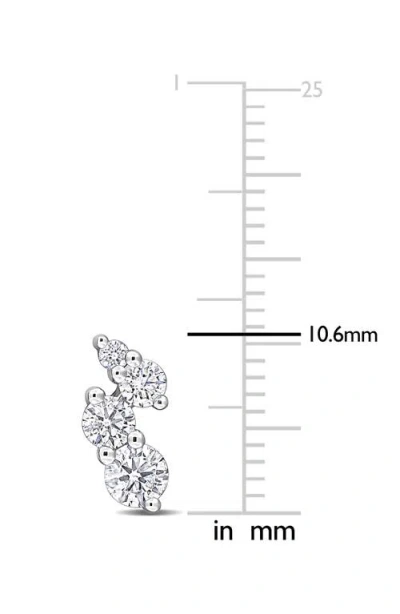 Created Forever Sterling Silver Lab Grown Diamond Stud Earrings In Metallic