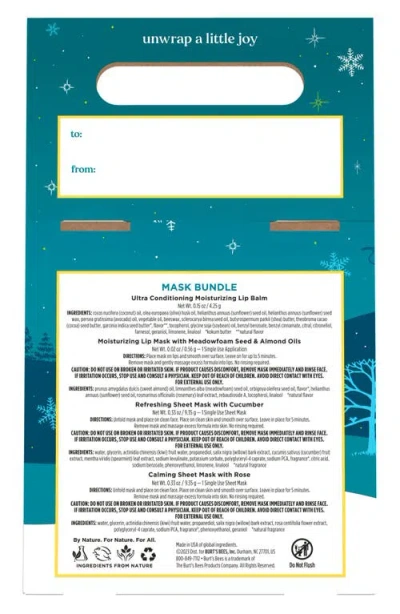 Burt's Bees 6-pack Masks Gift Set In Multi