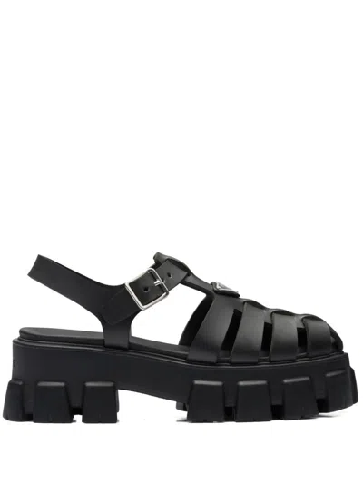 Prada Rubber Logo Chunky-sole Fisherman Sandals In Multi
