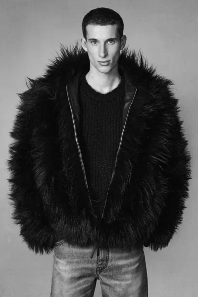 Gabriela Hearst Tom Hoody Jacket In Black Cashmere Shearling In Black