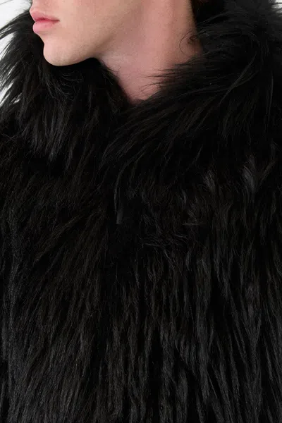 Gabriela Hearst Tom Hoody Jacket In Black Cashmere Shearling In Black