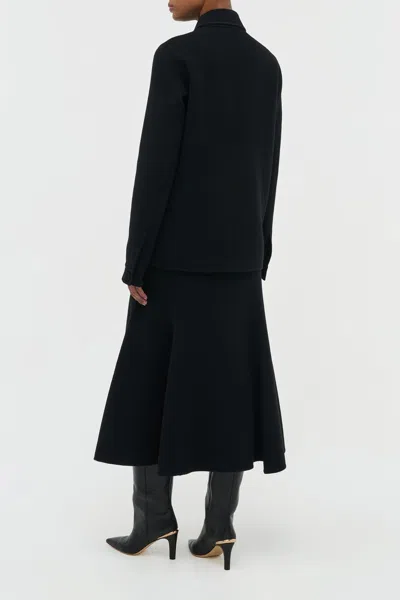 Gabriela Hearst Ulu Chore Jacket In Black Double-face Recycled Cashmere In Black