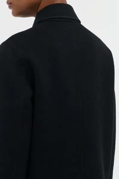 Gabriela Hearst Ulu Chore Jacket In Black Double-face Recycled Cashmere In Black