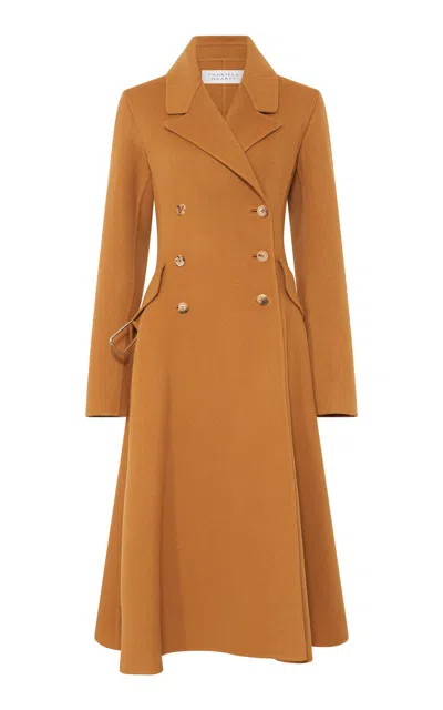 Gabriela Hearst Cantwell Coat In Yellow Ochre Double-face Recycled Cashmere In Brown