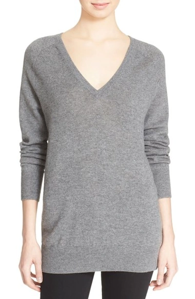 Equipment 'asher' V-neck Cashmere Sweater In Heather Grey