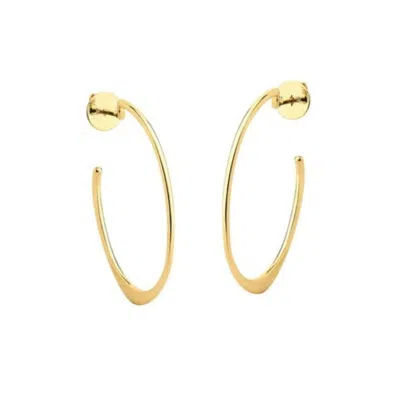 Solio Jewellery Women's Gold / Yellow Classic Hoops 18k Solid Gold In Gold
