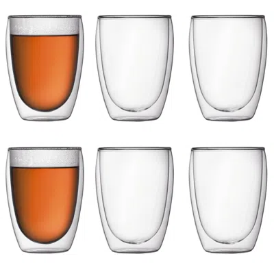 Bodum Neutrals Pavina Double Wall Glass Set In Transparent