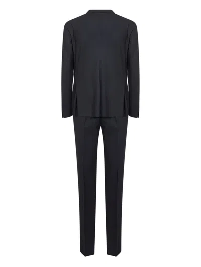 Tagliatore Blue Stretch Wool Vesuvio Double-breasted Suit In Blue