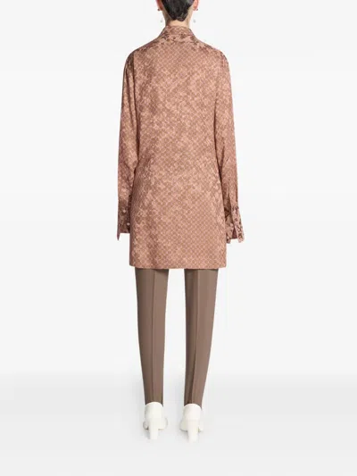 Dries Van Noten Jacquard Wrap Top In Pink