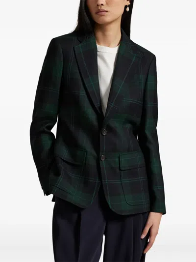 Polo Ralph Lauren Check-pattern Wool Blazer In Multi