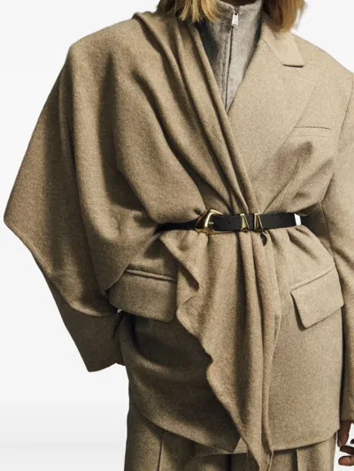 Potamy Triangular Scarf In Metallic