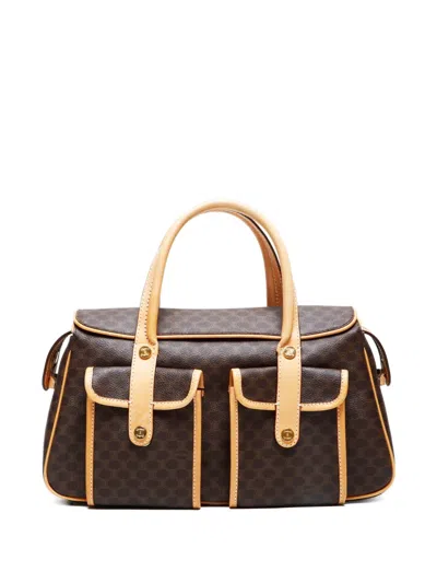 Pre-owned Celine 2000s Macadam Tote Bag In Brown