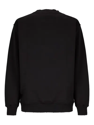 Laneus Studded Sweatshirt In Black