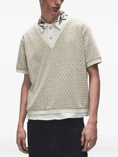 Birth Of Royal Child Vine-pattern Polo Shirt In Neutral