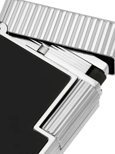 St Dupont Lacquered Lighter In Brown