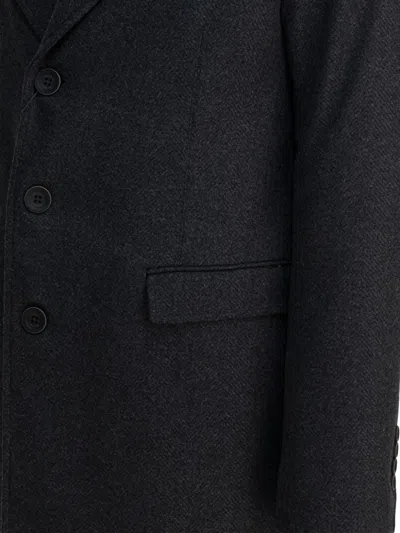 Herno Wool Coat With Vest Jackets And Coats Grey In Black