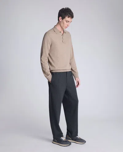 Kenneth Cole Long Sleeve Button Sweater Polo In Multi