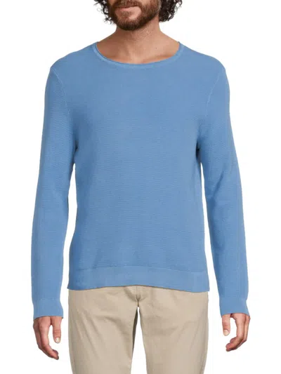 Saks Fifth Avenue Men's Cotton Crewneck Sweater In Blue
