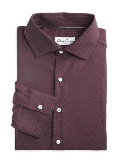 Robert Graham Men's Paisley Cotton Modern Fit Dress Shirt In Purple