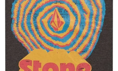 Volcom Kids' Into The Void Cotton T-shirt In Brown