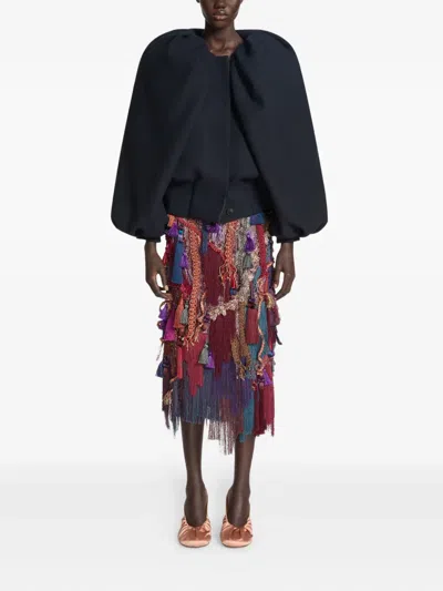 Dries Van Noten Balloon-sleeve Jacket In Blue