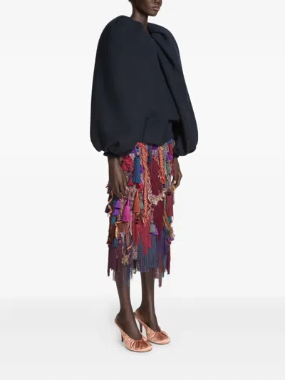 Dries Van Noten Balloon-sleeve Jacket In Blue