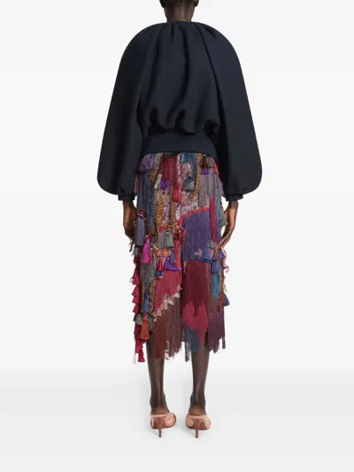 Dries Van Noten Balloon-sleeve Jacket In Blue