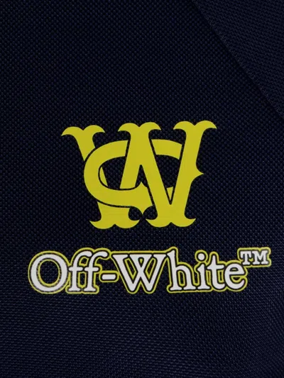 Off-white Logo Printed Zip-up Jacket In Black