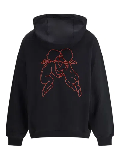 Fiorucci Kissing Angels Love Print Relaxed Hoodie In Multi
