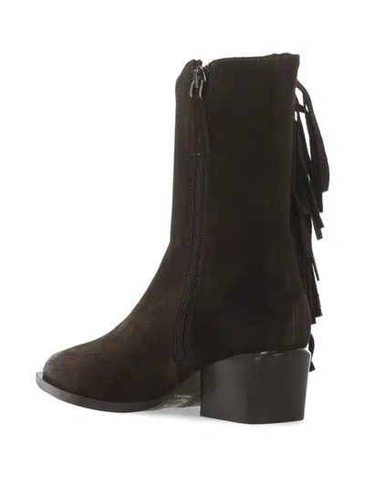 Poeve Ires Texan Ancle Boots In Brown