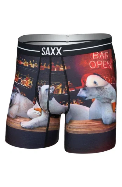 Saxx Volt Breathable Sim Fit Mesh Boxer Briefs In Blue